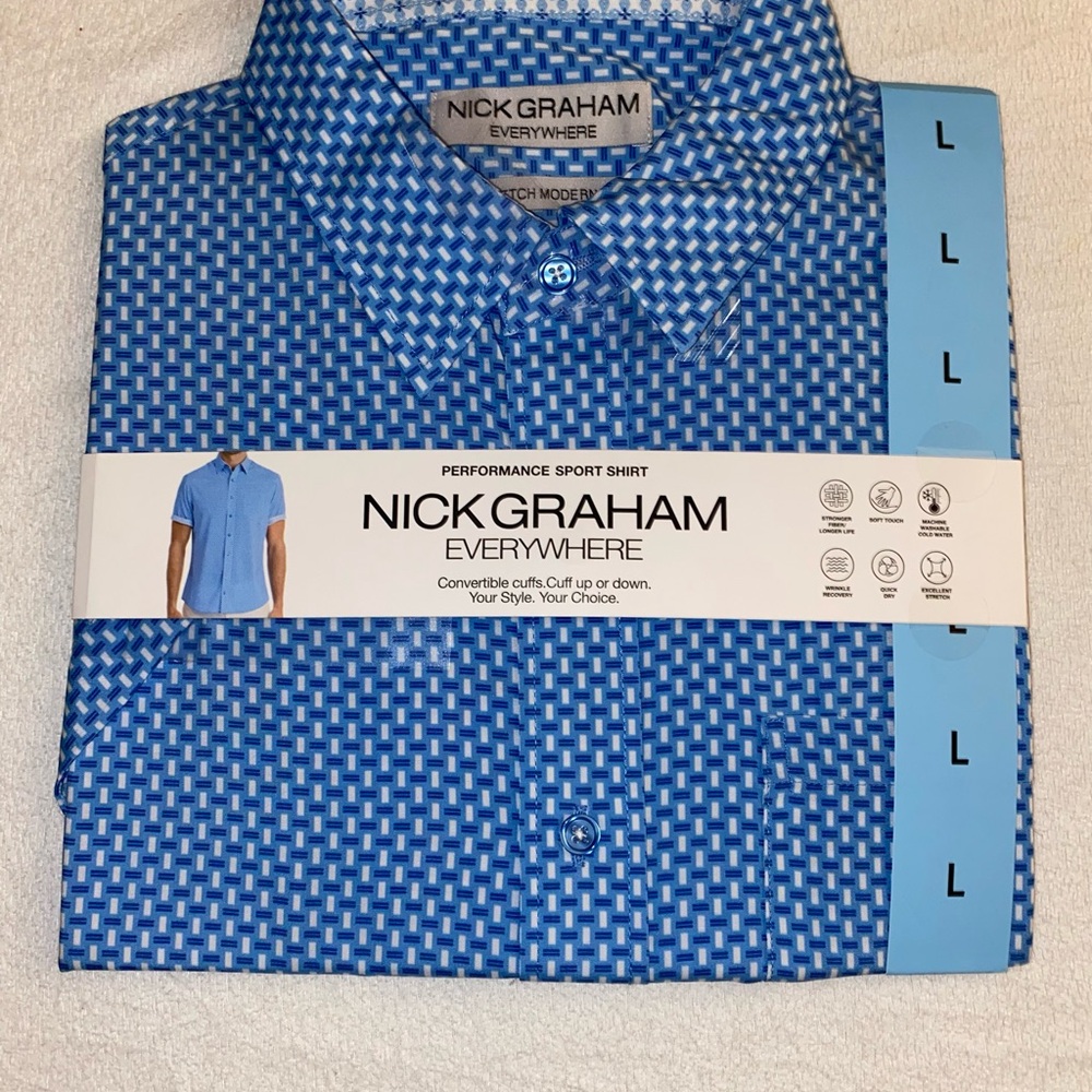 Nick Graham Blue Checkered Casual Shirt